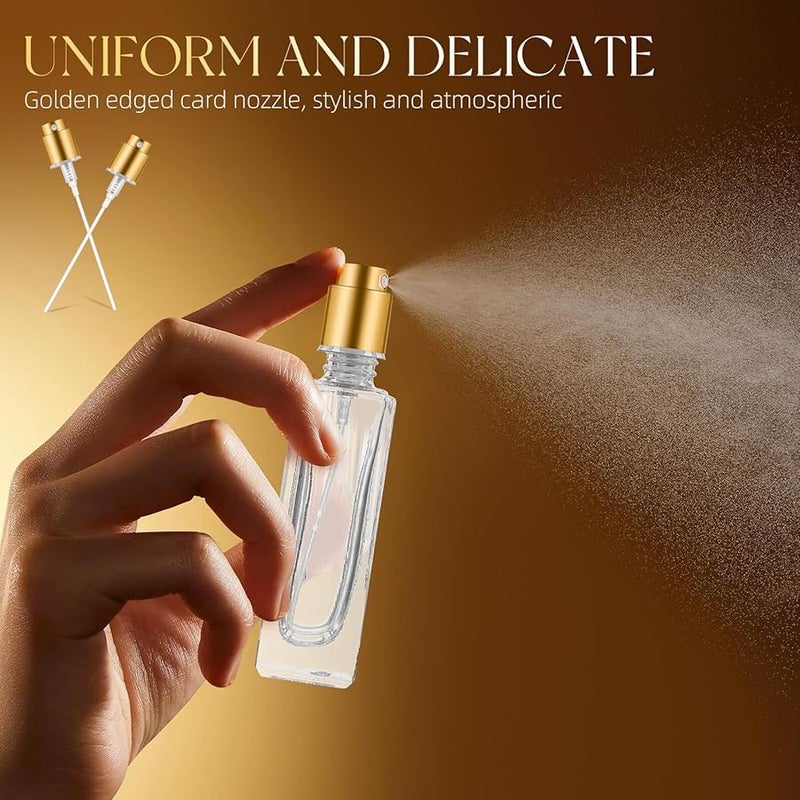 13 مم مشبك ذهبي بلاستيكي مضخة بخاخ عطر 10 قطع لزجاجات السفر القابلة لإعادة التعبئة DIY - Image 3